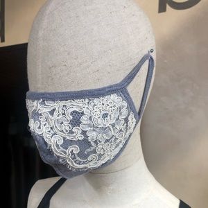 Handmade Eyelash Lace Contrast Face Mask